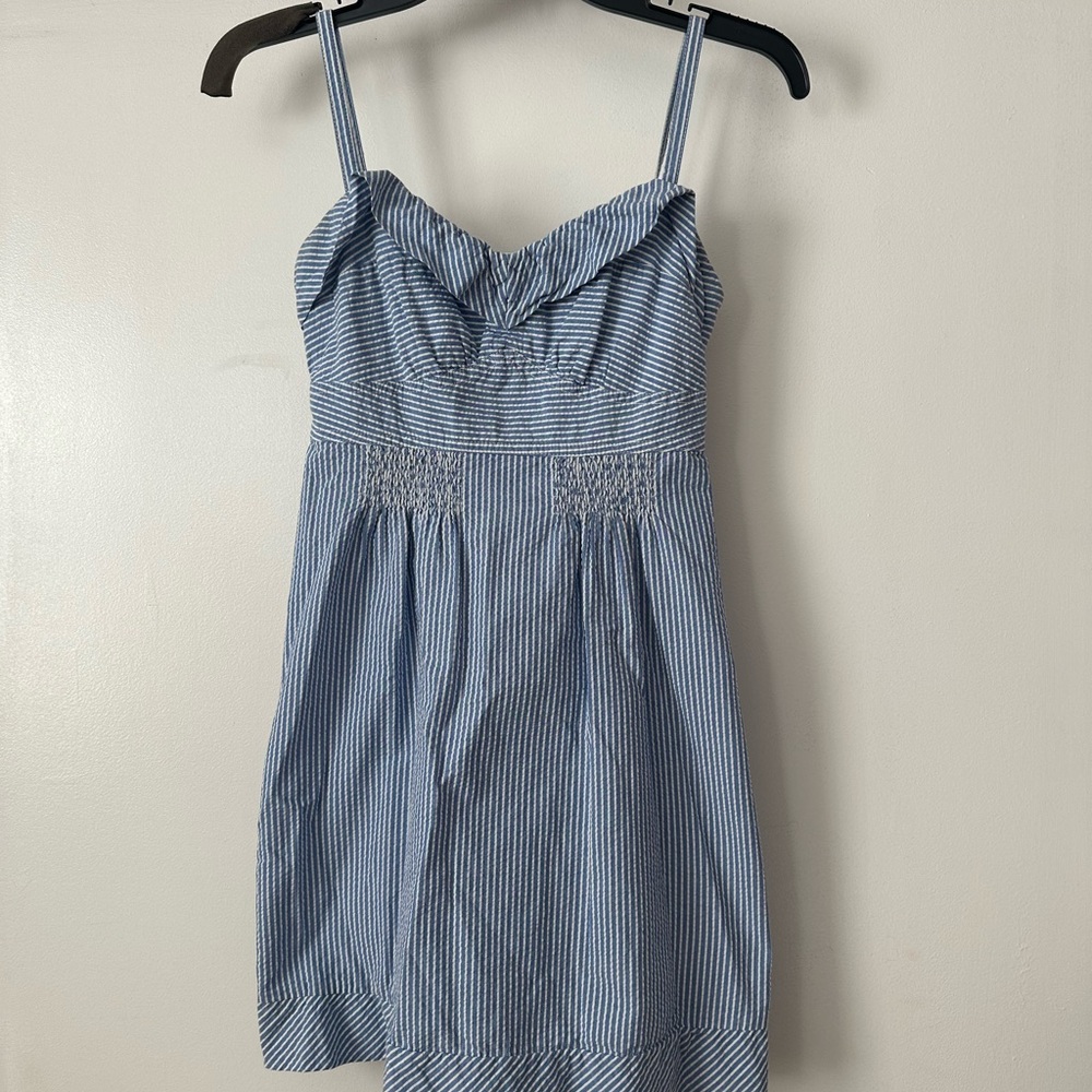 American Eagle Outfitters Blue and White Striped Top